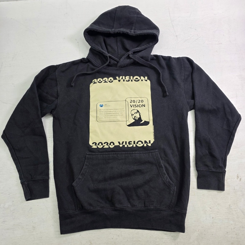 Kanye West 20/20 Vision Tweet 2020 Election President Hoodie Yeezy Men's Sz M